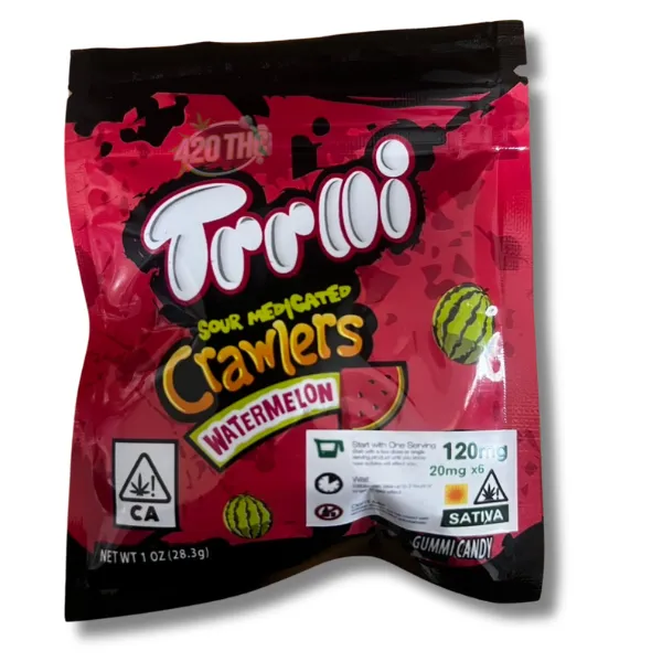 Trrlli Sour Meoycated Crawlers Watermeloon